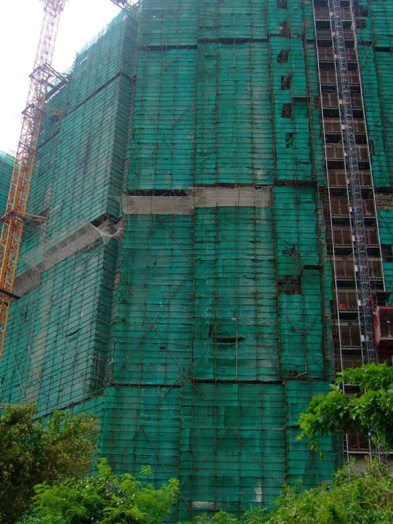 Building Covering Safety Nets